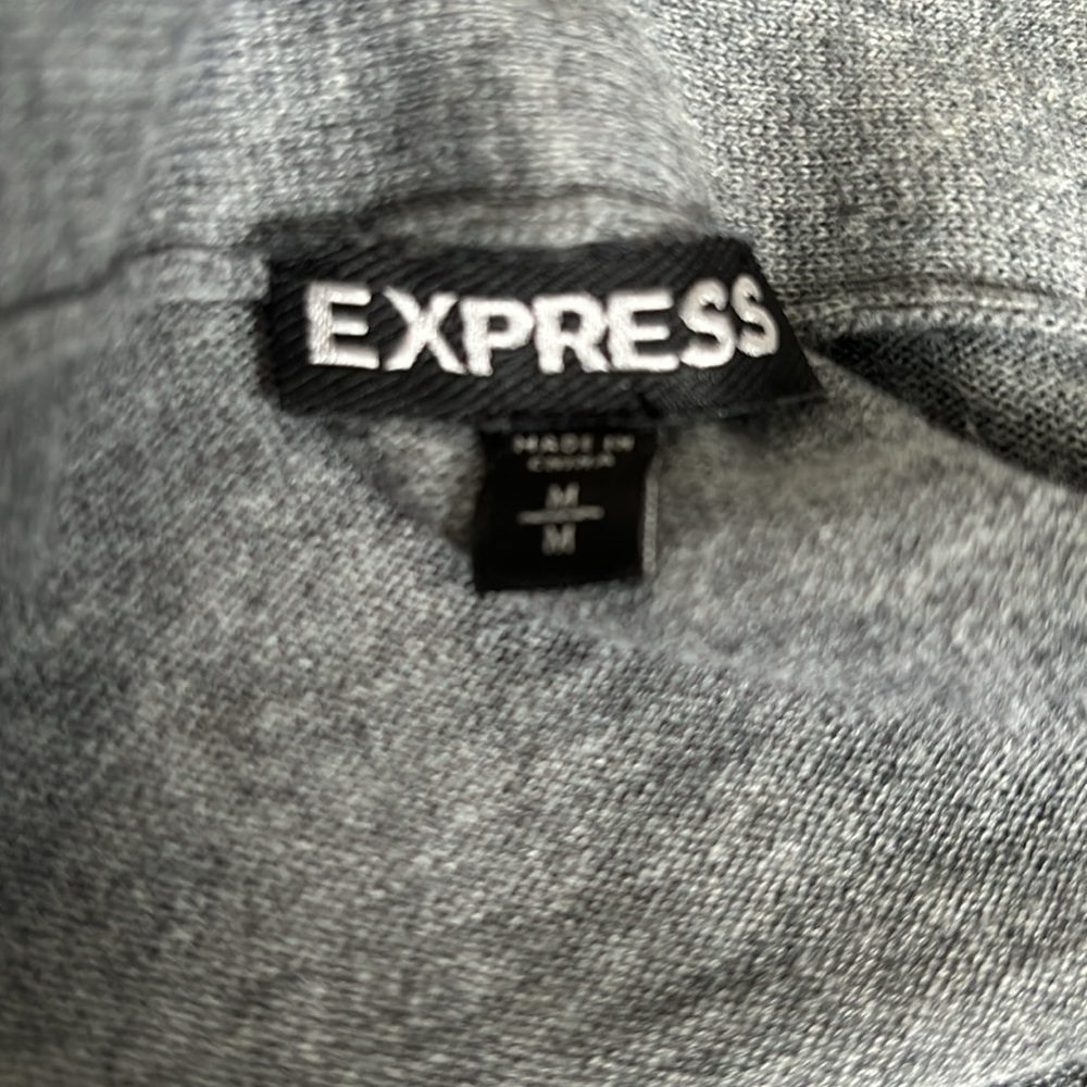 Express Gray Open Front Lightweight Cardigan Size… - image 7